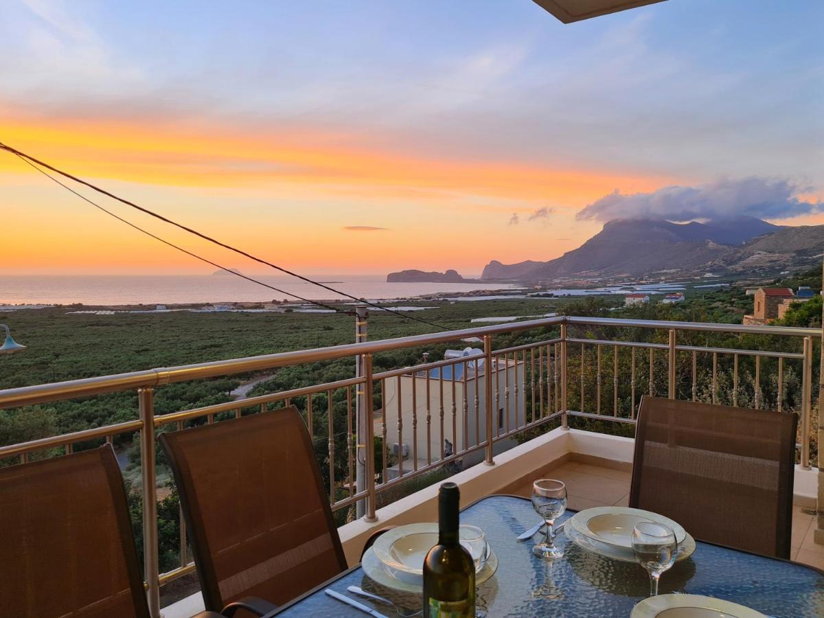 New Villa Kalimera, View To Falasarna Beach Platanos  Luaran gambar