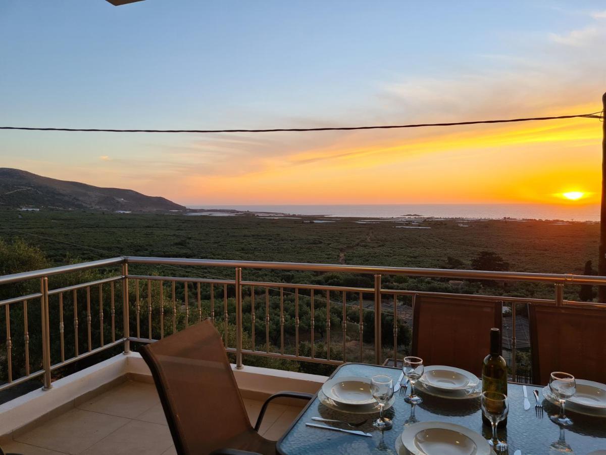 New Villa Kalimera, View To Falasarna Beach Platanos  Luaran gambar